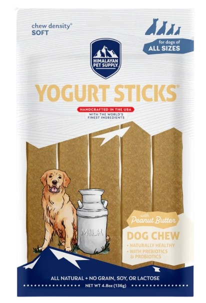 Himalayan Dog Chews Yogurt Sticks, Peanut Butter, 4.8oz