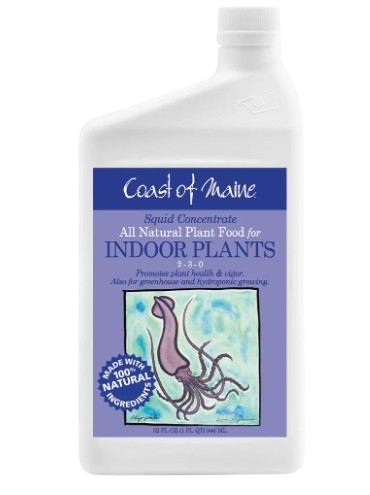 Coast of Maine Liquid Squid Fertilizer for Indoor Plants (2-3-0)