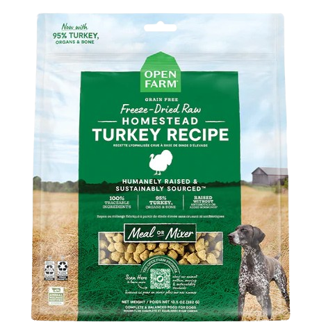 Open Farm Homestead Turkey Freeze Dried Raw Dog Food