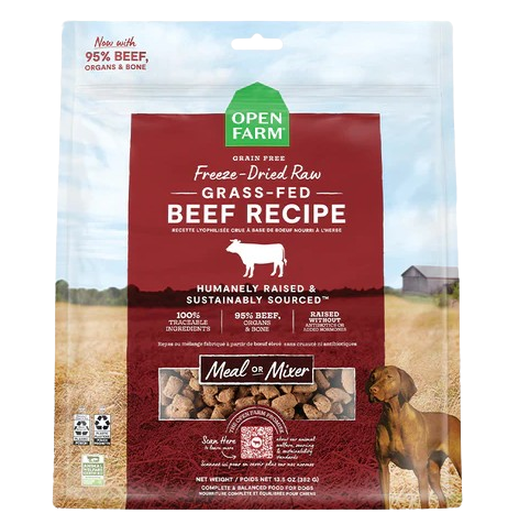 Open Farm Grass-Fed Beef Freeze Dried Raw Dog Food