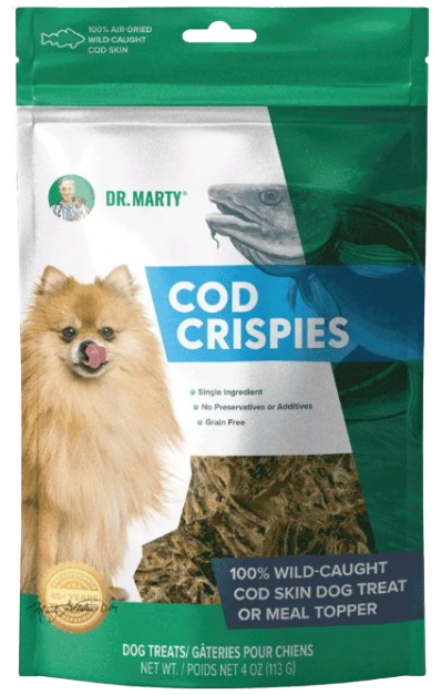 Dr Marty Cod Crispies Dog Treat, 4oz