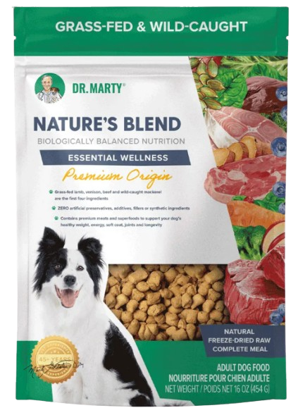 Dr Marty Nature’s Blend – Essential Wellness Premium Origin Freeze-Dried Raw Dog Food