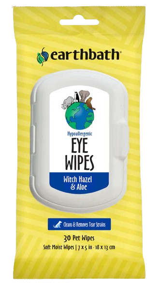 Earthbath Hypoallergenic Eye Wipes for Pets, 30ct