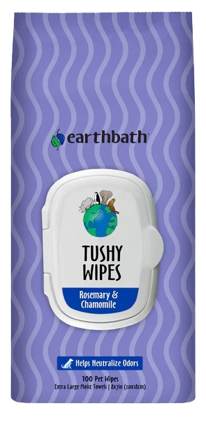 Earthbath Tushy Wipes for Pets, 100ct