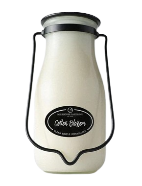 14 oz Milkbottle Candle: Cotton Blossom