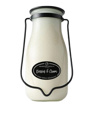 14 oz Milkbottle Candle: Berries & Cream