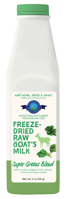 Shepherd Boy Farms Raw Freeze-Dried Goat Milk for Dogs & Cats, Super Greens Blend