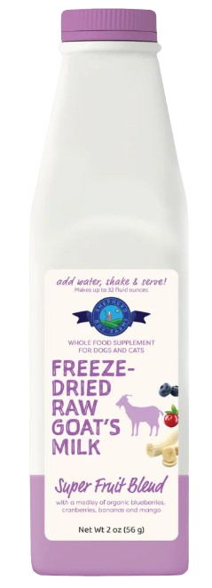 Shepherd Boy Farms Raw Freeze-Dried Goat Milk for Dogs & Cats, Fruit Blend