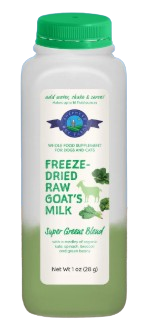 Shepherd Boy Farms Raw Freeze-Dried Goat Milk for Dogs & Cats, Super Greens Blend