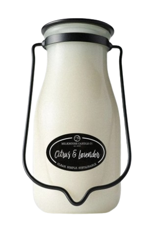 14 oz Milkbottle Candle: Citrus & Lavender