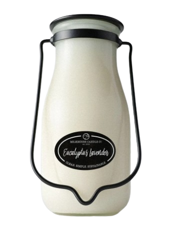 14 oz Milkbottle Candle: Eucalyptus Lavender