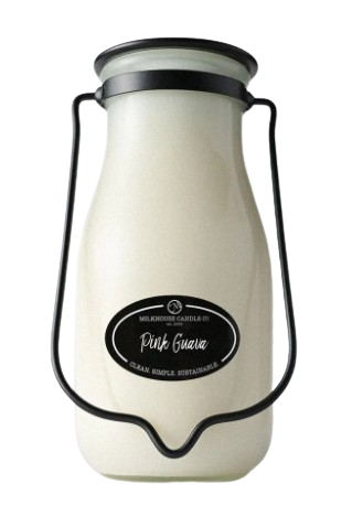 14 oz Milkbottle Candle: Pink Guava
