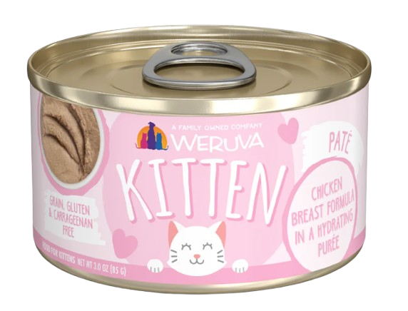 Weruva Kitten Chicken Breast Formula in a Hydrating Purée, 3oz Canned Cat Food