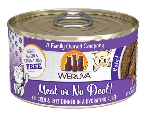 Weruva Cat Paté  Meal or No Deal! Chicken & Beef in a Hydrating Purée Canned Cat Food