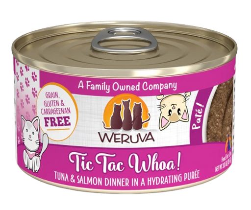 Weruva Cat Paté  Tic Tac Whoa! Tuna & Salmon in a Hydrating Purée Canned Cat Food