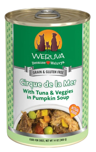 Weruva Classic Dog  Cirque de la Mer Tuna & Veggies in Pumpkin Soup 14oz Canned Dog Food