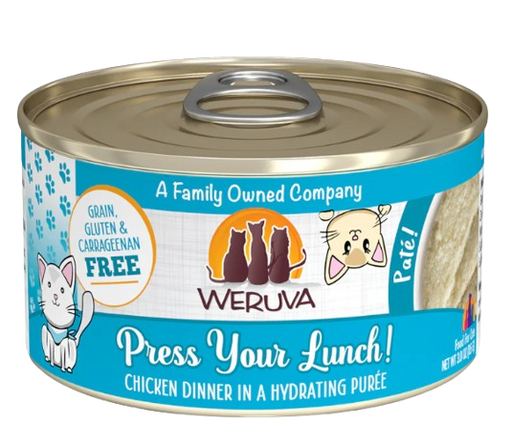 Weruva Cat Paté  Press Your Lunch! Chicken Dinner in a Hydrating Purée Canned Cat Food
