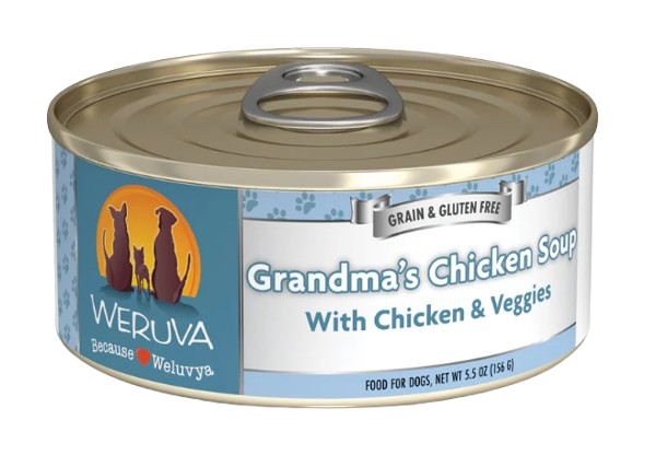 Weruva Classic Dog  Grandma's Chicken Soup Chicken & Veggies 5.5oz Canned Dog Food