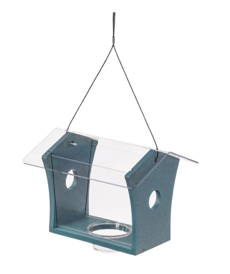 Bluebird Feeder in Blue Recycled Plastic