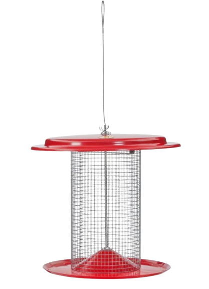 Sunflower Seed Bird Feeder in Red