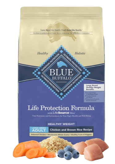 Blue Buffalo Life Protection Large Breed Natural Healthy Weight Chicken & Brown Rice Recipe Adult Dry Dog Food