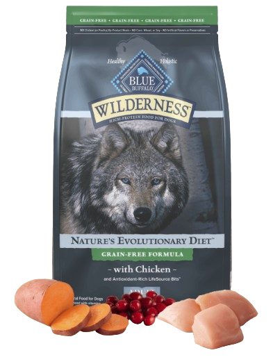 Blue Buffalo Wilderness Grain Free High Protein Chicken Recipe Adult Dry Dog Food