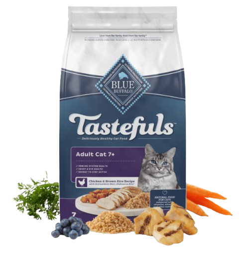 Blue Buffalo Tastefuls Adult 7+ Chicken & Brown Rice Dry Cat Food