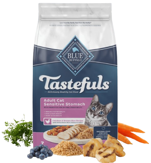 Blue Buffalo Tastefuls Sensitive Stomach Natural Chicken & Brown Rice Dry Cat Food
