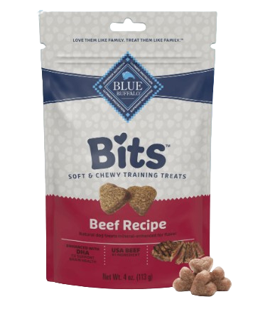 Blue Buffalo Bits Tender Beef Natural Soft Moist Training Dog Treats
