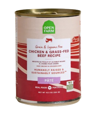 Open Farm Chicken & Grass-Fed Beef Pâté Canned Dog Food, 12.5oz