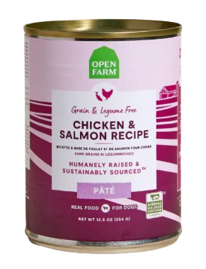 Open Farm Chicken & Salmon Pâté Canned Dog Food, 12.5oz