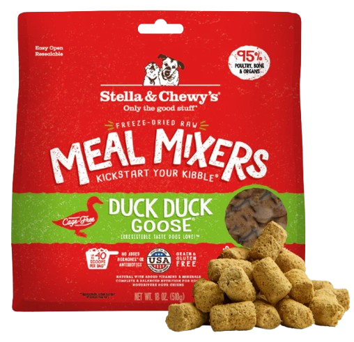 Stella & Chewy's Duck Duck Goose Meal Mixers for Dogs, 18oz