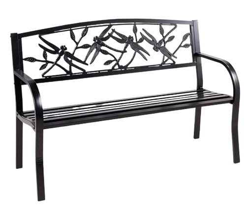 Dragonfly Metal Garden Bench