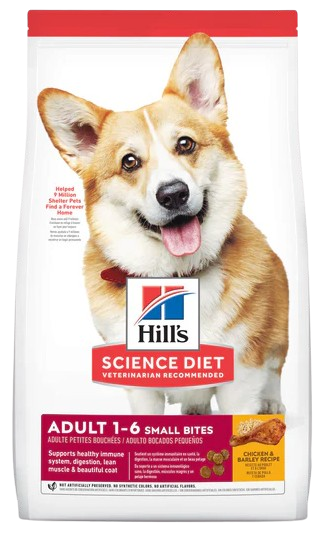 Hill's Science Diet Adult Small Bites Chicken & Barley Recipe Dry Dog Food, 35lb
