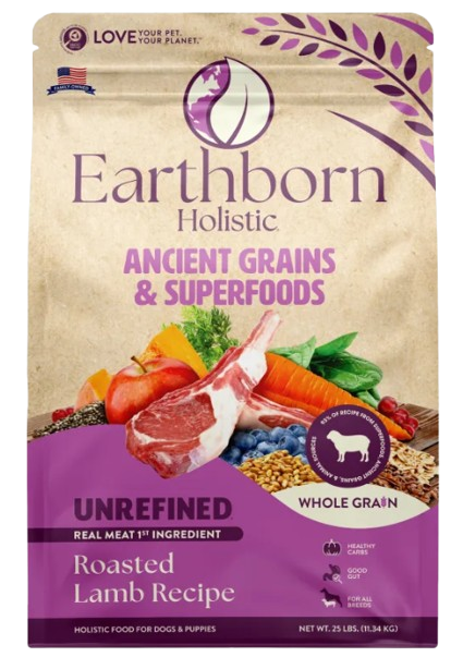Earthborn Holistic Ancient Grains & Superfood (Unrefined) Roasted Lamb Dry Dog Food