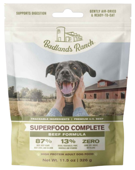 Badlands Ranch Air-Dried Superfood Complete Beef Formula for Dogs