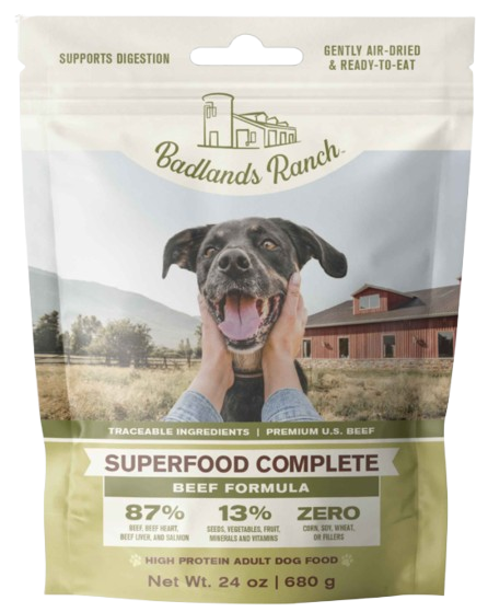 Badlands Ranch Air-Dried Superfood Complete Beef Formula for Dogs