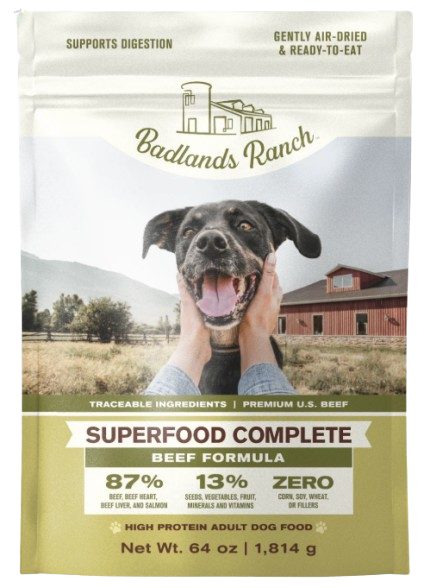 Badlands Ranch Air-Dried Superfood Complete Beef Formula for Dogs