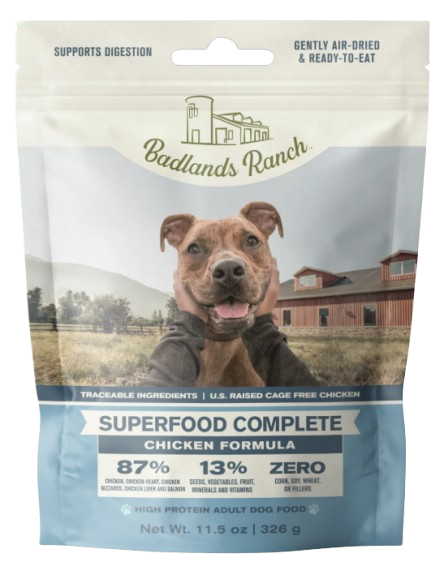 Badlands Ranch Air-Dried Superfood Complete Chicken Formula for Dogs