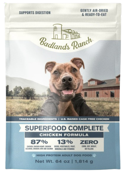 Badlands Ranch Air-Dried Superfood Complete Chicken Formula for Dogs