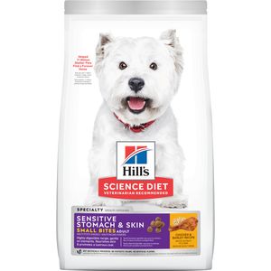 Hill's Science Diet Adult Sensitive Stomach & Skin Small Bites Dry Dog Food, Chicken Recipe, 4 lb Bag