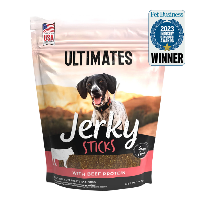 Ultimates Grain Free Jerky Beef Sticks Dog Treats, 7oz