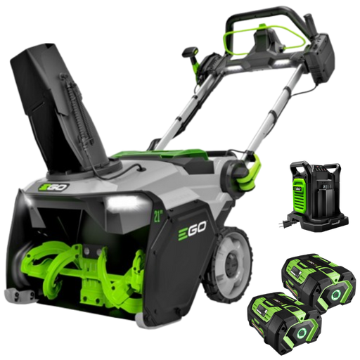 NEW! EGO Power+ 21" Single Stage Snowblower with Peak Power Kit (includes 2* 6.0Ah Batteries, Dual Port Charger)