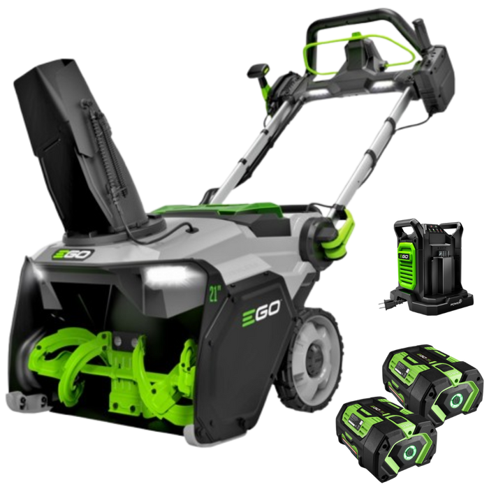 NEW! EGO Power+ 21" Single Stage Snowblower with Peak Power Kit (includes 2* 6.0Ah Batteries, Dual Port Charger)