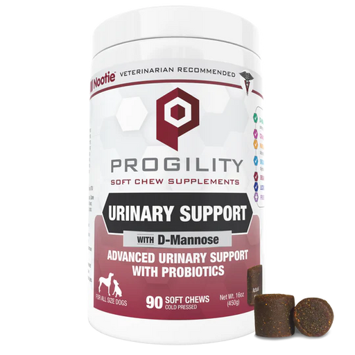 Nootie Progility Urinary Support with D-Mannose Soft Chew Supplements for Dogs, 90CT