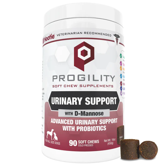 Nootie Progility Urinary Support with D-Mannose Soft Chew Supplements for Dogs, 90CT