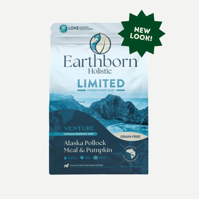 Earthborn Holistic Limited Ingredient Hypoallergenic Diet (Venture) Grain Free Alaska Pollock Meal and Pumpkin Dry Dog Food