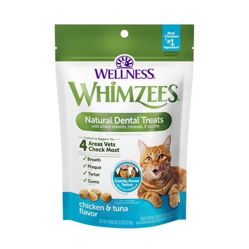 Wellness Whimzees Cat Dental Treats Chicken & Tuna 4.5oz