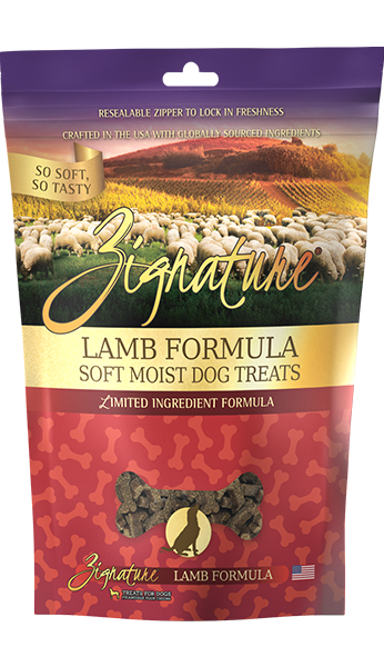 Zignature Lamb Formula Soft Moist Dog Treats, 4oz