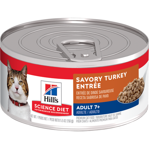 Hill's Science Diet Adult 7+ Savory Turkey Entrée Canned Cat Food. 2.9oz